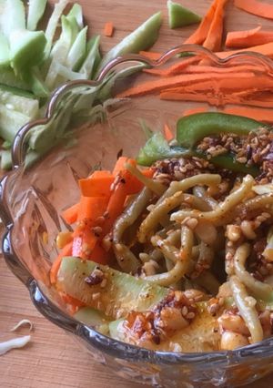 A picture of Spicy cold noodles.