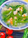 Canh rau muống nấu tôm tươi