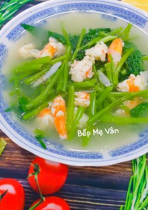 Hình của món Canh rau muống nấu tôm tươi.