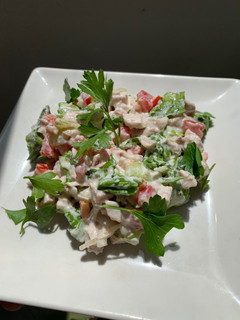 Una foto de Ensalada o Dip de pollo fit a mi manera