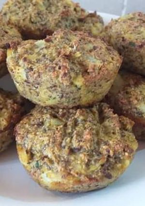 Una foto de Muffins de coliflor sin harinas!!!