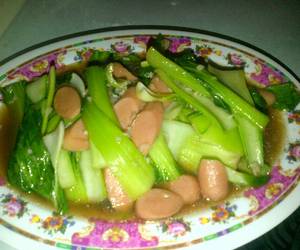 Cara Memasak ca pakcoy sosis ayam Enak dan Sehat Cara Memasak ca pakcoy sosis ayam Enak dan Sehat