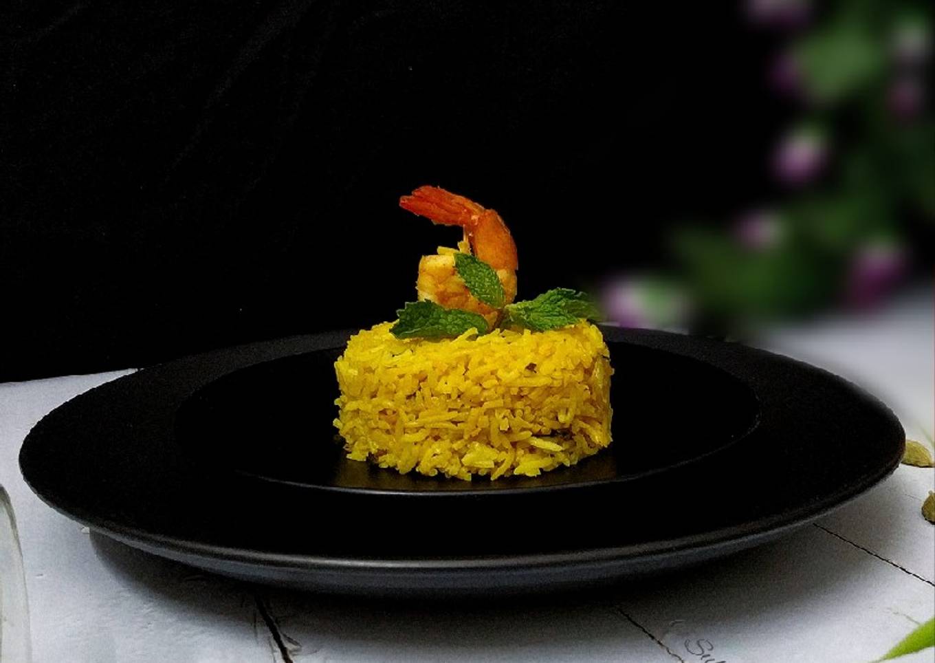 Narkel Chingri Pulao (coconut Prawn Pulao)