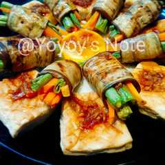 รูปของ Tahu + Sayur Gulung siram Kecap pedas (no oil, no salt)