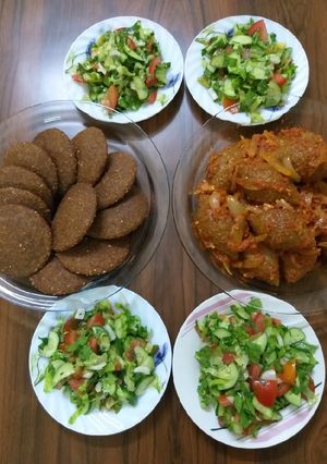A picture of Mixed Kibbeh 🤗🤗.