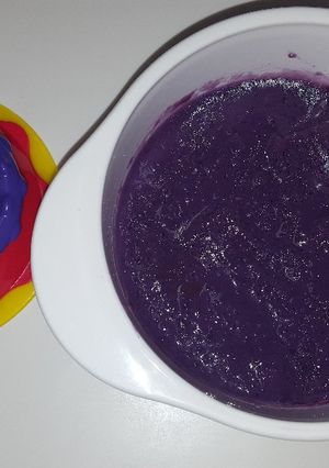 Foto resep Mpasi 6 bulan (bubur ubi ungu)
