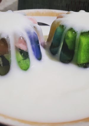 Foto resep Puding mozaik dengan fla susu