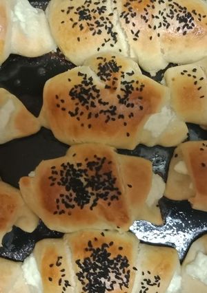 A picture of Cheese and Nigella Seed Croissants.