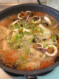 小卷蘿蔔糕米粉湯 的食譜成品照片