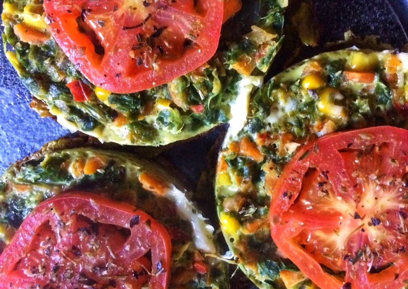 Tartitas de “las verduras que tenía en la heladera”