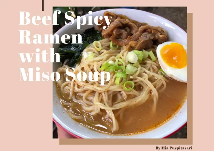Siap Saji Beef Spicy Ramen with Miso Soup Sedap