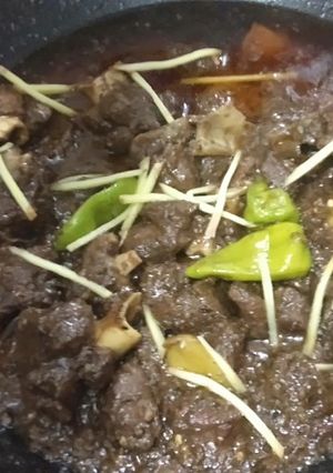 A picture of Mutton karahi.