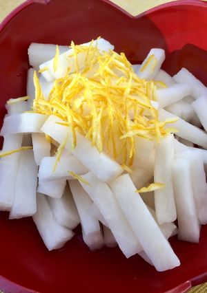 A picture of Japanese Daikon Sweet Pickles.