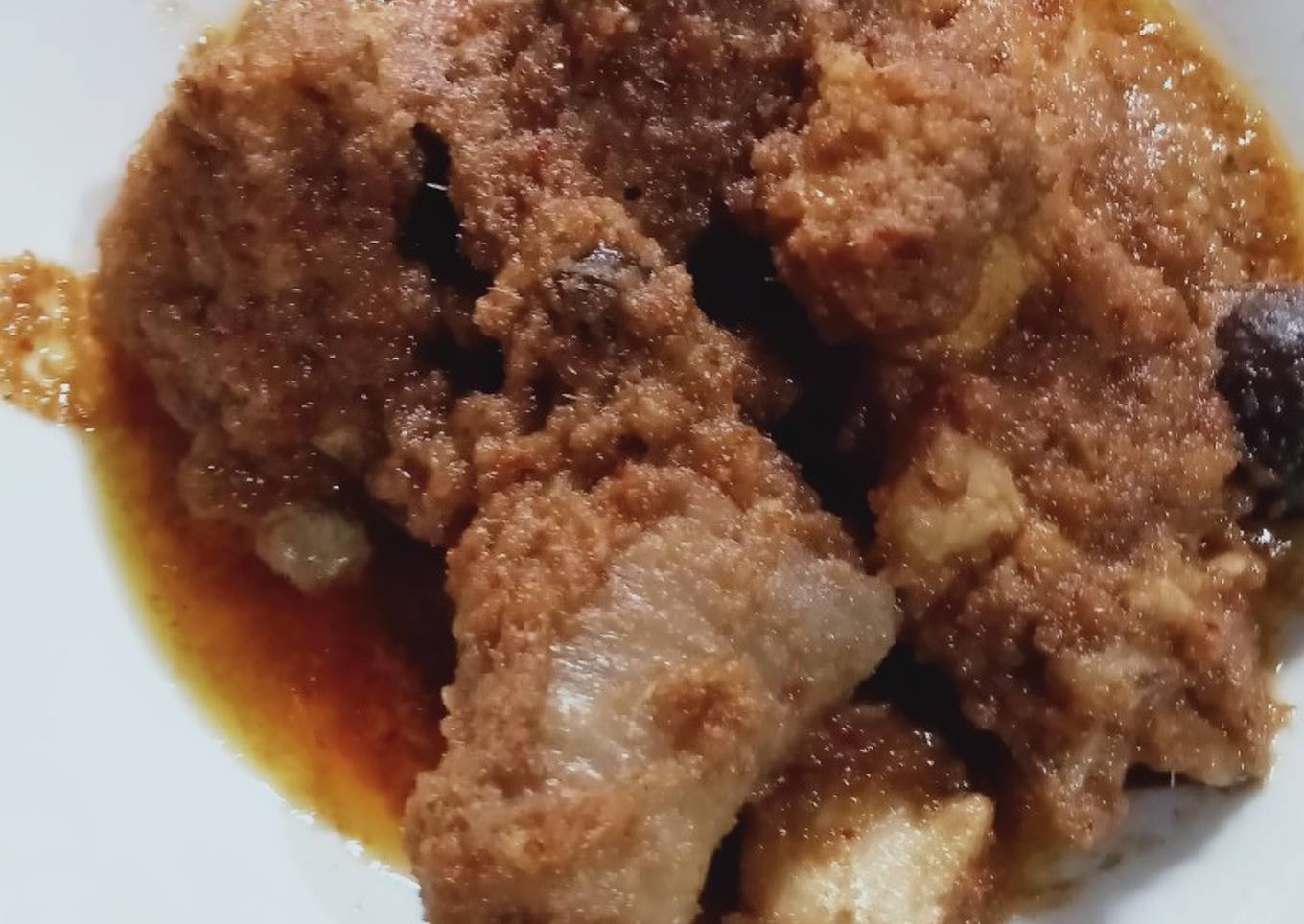 Rendang ayam kampung sederhana
