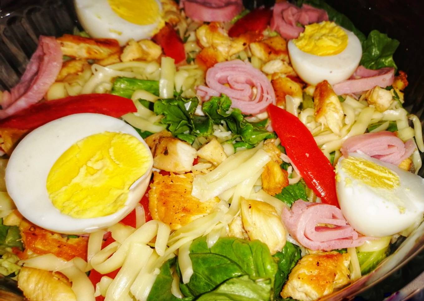 Ensalada con pechuga de pollo