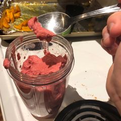 A picture of Raspberry peach sorbet.