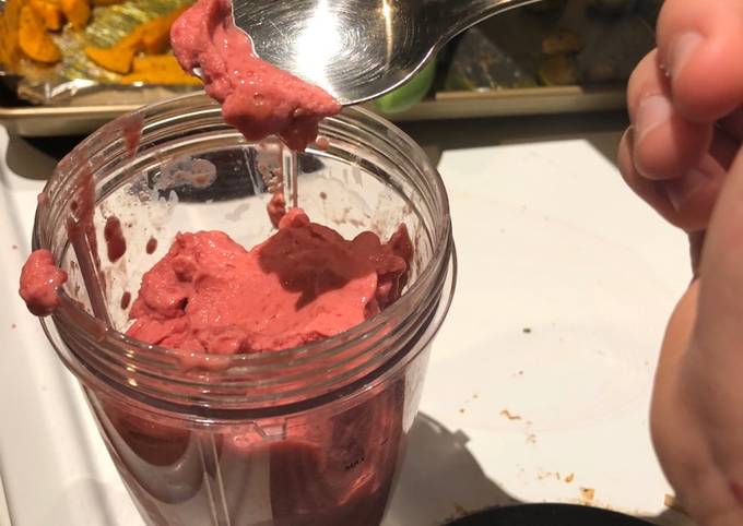 Steps to Prepare Homemade Raspberry peach sorbet