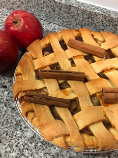 Una foto de Kuchen de manzana y pera