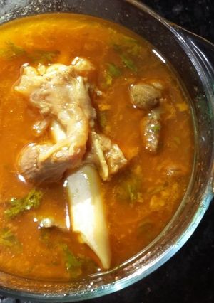 A picture of Mutton ka shorba.