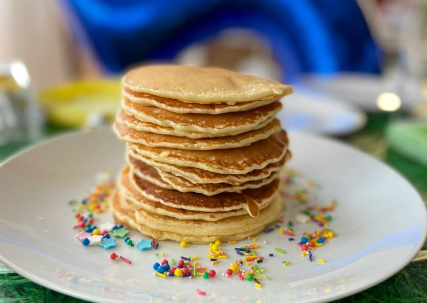 Tortitas americanas ¡auténticas! para desayuno cumple 5 Mateo 🎂🥞⚽️