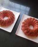 Roscas de flan de arroz rojo