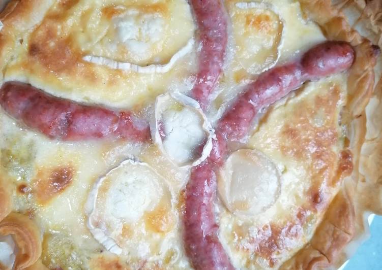 Hojaldre con calabacín y queso de cabra