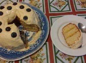 Una foto de Torta pluma de Mango