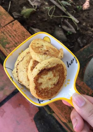 Hình của món Pancake táo yến mạch.