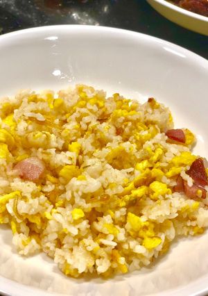 Foto resep Nasi goreng telur udang simple (Prawn egg fried rice)