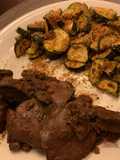 Fegatini di pollo e verdure sabbiate