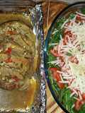 Bola de lomo de cerdo agridulce con ensalada