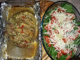 Bola de lomo de cerdo agridulce con ensalada