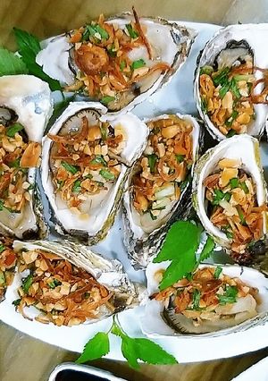 Hình của món Hàu nướng mỡ hành - Airfryer.