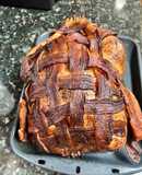 Bacon wrapped smoked Turkey