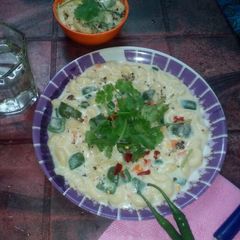 A picture of White sauce macaroni.