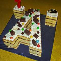 A picture of Monogram cake.