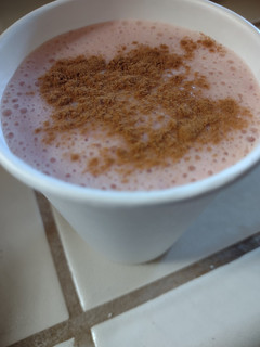 A picture of Grape peach watermelon smoothie.