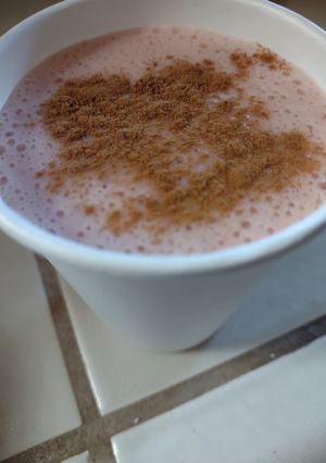 A picture of Grape peach watermelon smoothie.