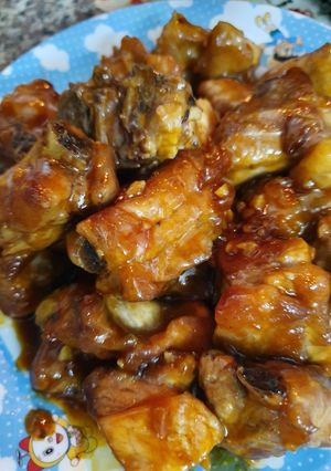 Hình của món Sườn xào chua ngọt.