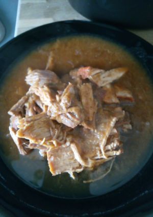 A picture of Pulled Pork with Slow Cooker.