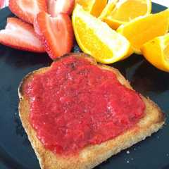 Una foto de Mermelada de frutillas con stevia