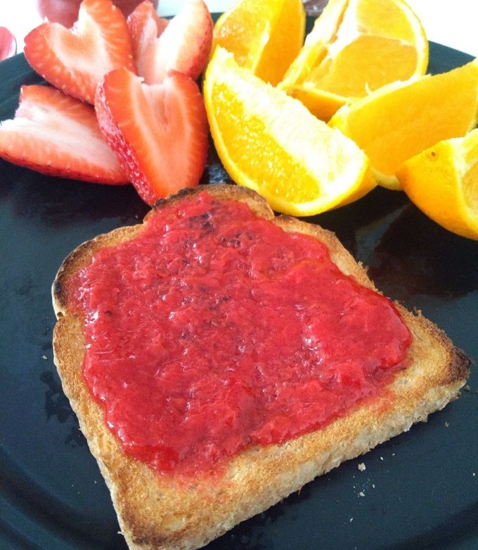 Una foto de Mermelada de frutillas con stevia