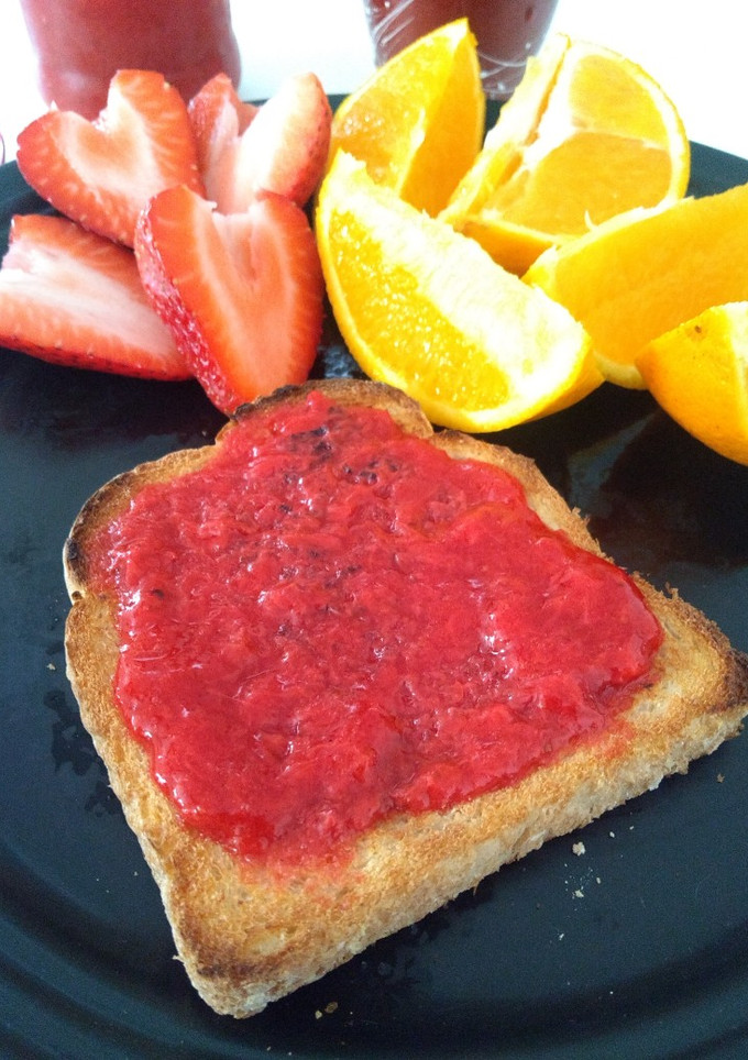 Una foto de Mermelada de frutillas con stevia