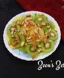 Green and Sun Gold Kiwis Salad with toasted Almonds