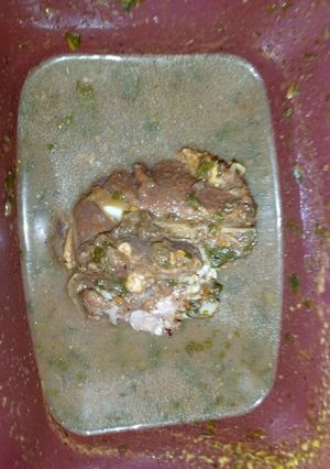 A picture of Goat pepper soup.