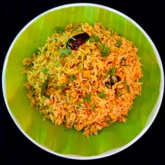 A picture of South Indian style egg rice.