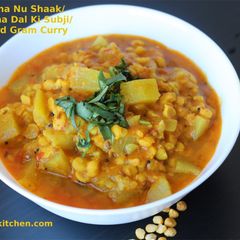 A picture of Dudhi Chana Nu Shaak/Lauki Chana Dal ki Subji/ Bottlegourd Gram Curry.