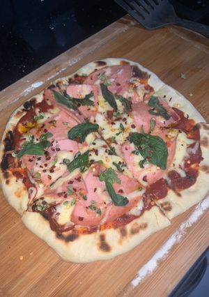 Una foto de 🇮🇹🇮🇹Pizza Tradicional al Sartén 🇮🇹🇮🇹