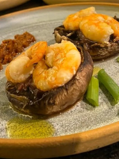 Foto de Cogumelos Recheados com Gambas