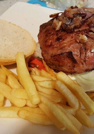 Una foto de Hamburguesa casera